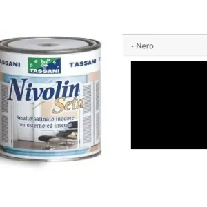Shop Nu Smalto satinato inodore sintetico Nivolin 750ml nero satinato 24500nero
